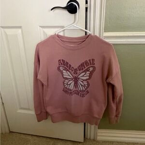 Abercrombie Kids Pink Butterfly Graphic Sweater